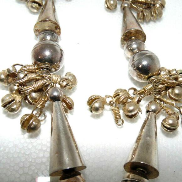 Vintage 80's Necklace Large Alloy Chunky with bell - Picture 4 of 8